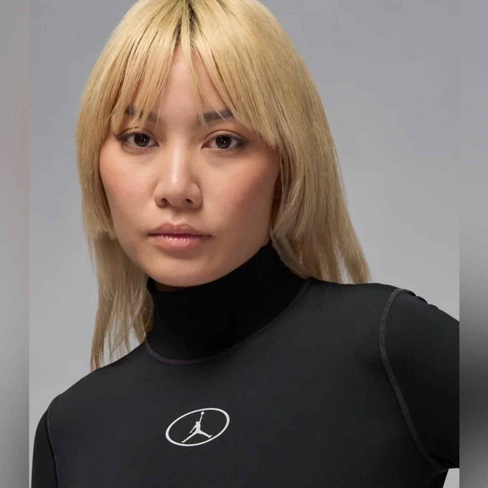 NWT [Jordan] Flight Mountainside Long-Sleeve High-Neck Bodysuit Black Womens S M - Picture 3 of 16